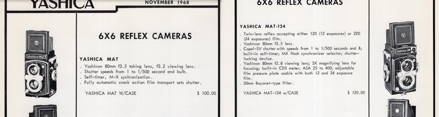 Lenco Yashica TLR insert from 1968